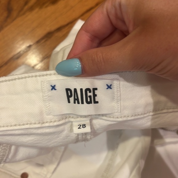 PAIGE Woman’s White Colette Crop Flare Jeans Size 28 - Picture 5 of 6